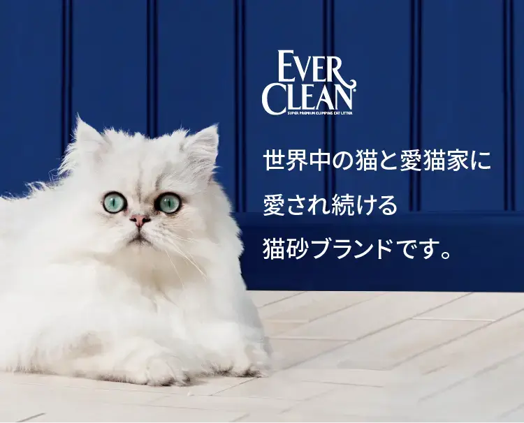 エバークリーンは世界中の猫と愛猫家に愛され続ける猫砂ブランドです。